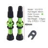 2Pcs Tire Nozzle Cap 40/60Mm Bike Tubeless Valve F/V Presta Cnc Machined Anodized  Road Bicycle Tire Valves Tubeless