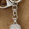 Heavy Duty Metal Key Ring Bling Rhinestone Skull Keychain, Halloween Gothic Pendant Keyring Pendant, Handbags Backpacks Purse Charm Accessory Keychain