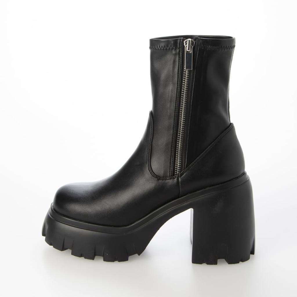 Evol Modestiefel, Seitenreißverschluss, 10cm Plateau Kurzstiefel