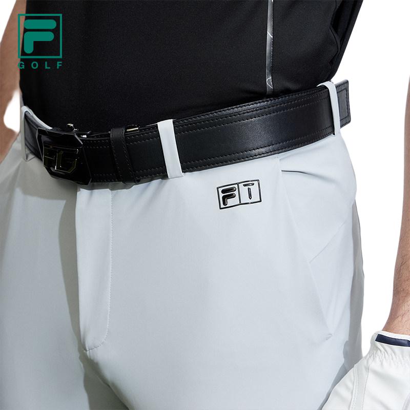 FILA Golf Series Solid Color Straight Leg Elite Knit Casual Pants Men pants Fog-Gray-Blue A11M415601F-LB