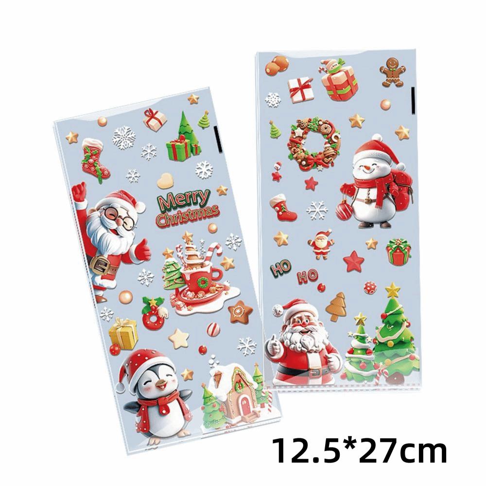 50PCS Cartoon Santa Christmas Gift Bag Multicolor Christmas Packaging Bag  For Merry Christmas