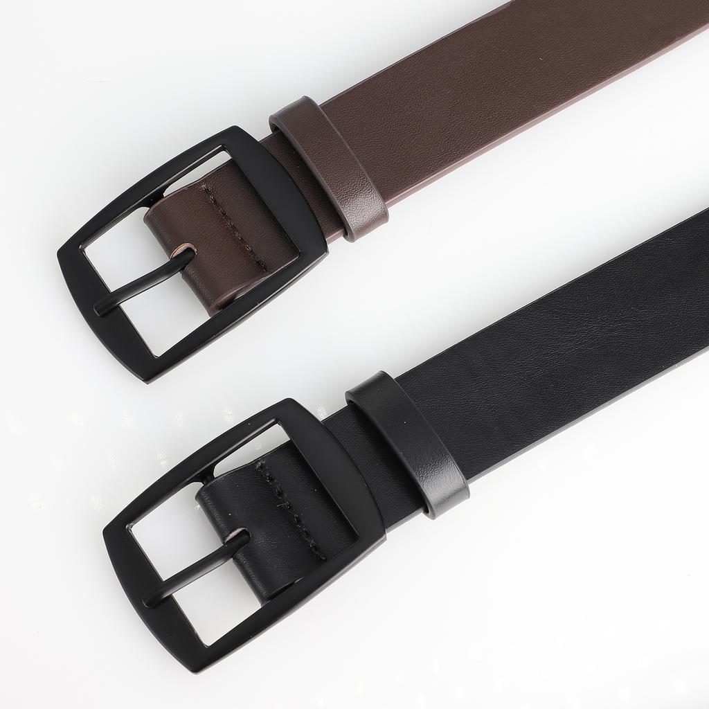 New Men's High-Quality PU Leather Belt Metal Pin Buckle Belt Leisure Business Waistband Fashionable Lady Accessory Designer Belt