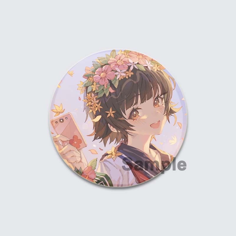 32/44/58mm A Certain Scientific Railgun HD Brooch Anime Badge Cartoon Figure Misaka Mikoto/Wannai Kinuho Round Display Pins Jewelry Gifts