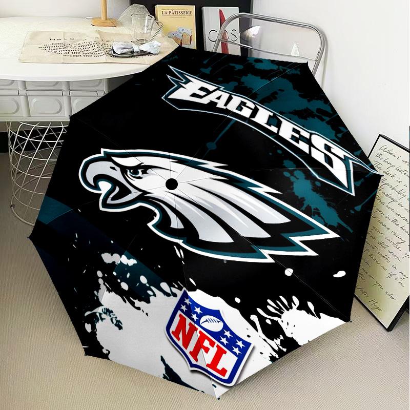 Philadelphia Eagles Night Game Umbrella Folding Umbrella, Automatic Umbrella 8-Frame for Travel, Camping Use Gift for Halloween Christmas