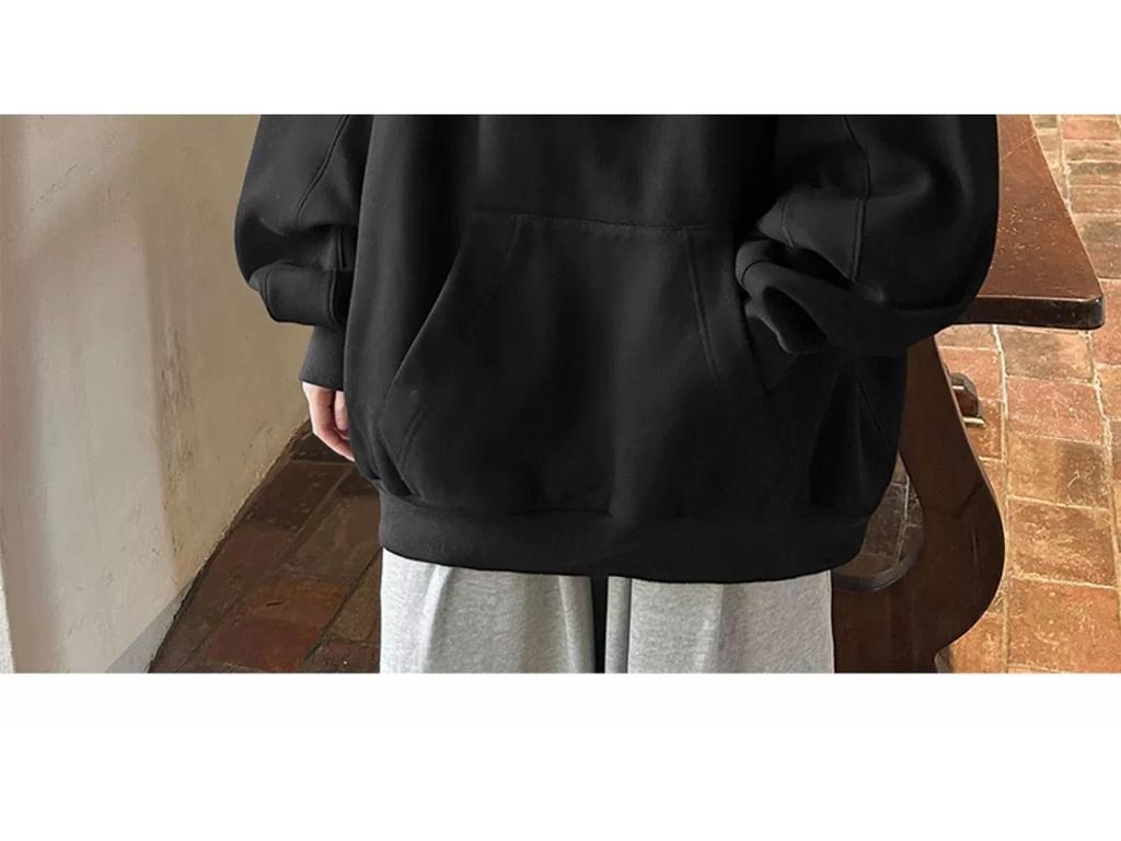 Męska bluza z kapturem oversize z wysokim kołnierzem w stylu czarownika - Jesienno-zimowa kurtka funkcyjna dla osób z fobią społeczną