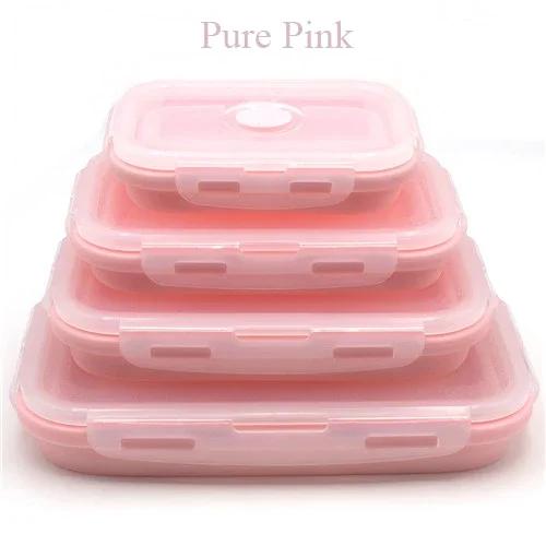 Portable Colorful Folding Food Container Lunch Box, 4 Pcs, 350/500/800/1200ml, Eco - Friendly