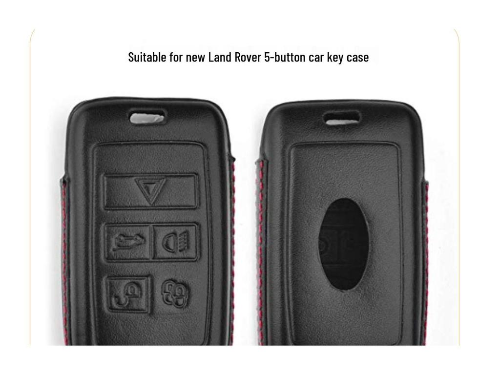 4D Genuine Leather Protective Case for 2018 Range Rover 5-Button Key