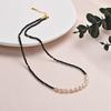 HENGSHENG OL Style Black Spinel Natural Crystal 4-5mm Freshwater Baroque Pearl S925 Silver Necklace For Women Girl Jewelry Gifts