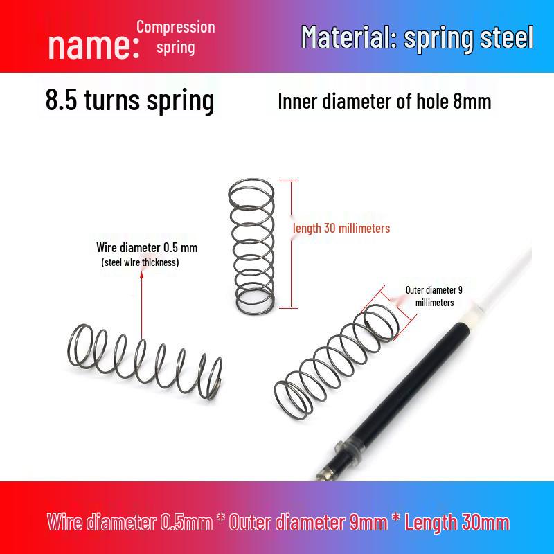 0.5mm Diameter Spring Steel Compression Spring for Precision Experiments and Miniature Helmet