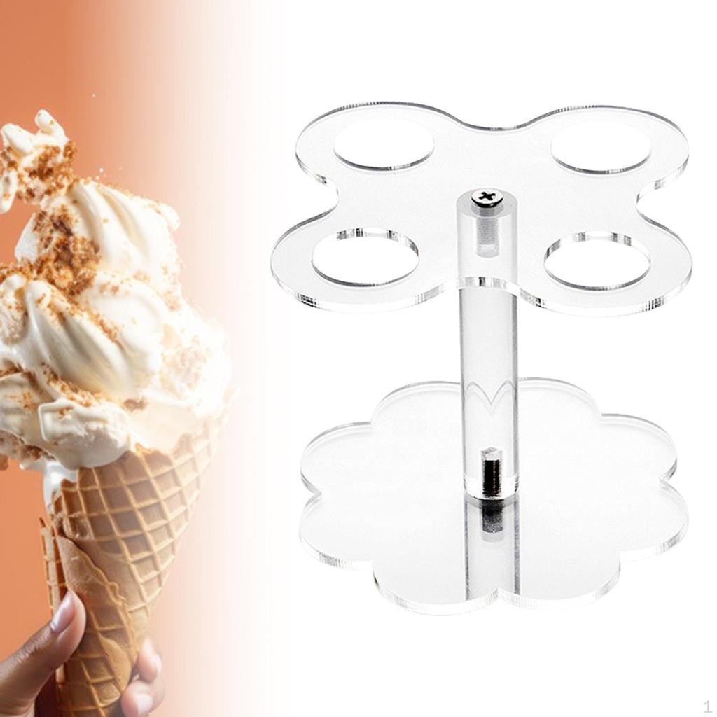 Acryl-Eistütenhalter, Wurst-/Waffelhalter-Ständer