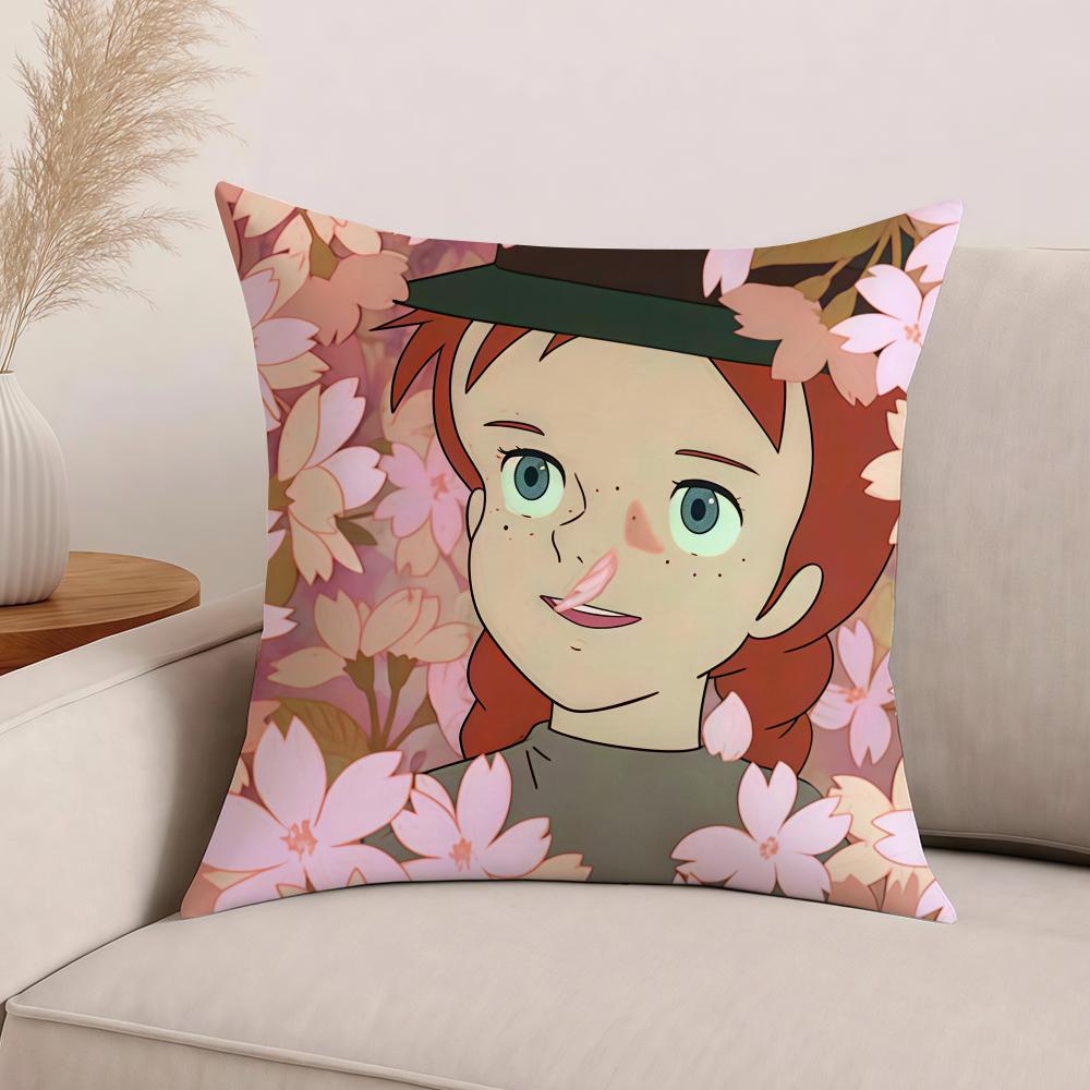 Anime Anne with an E Pillow Case Office Cushions Suitable For Sofa Car Bedroom Decorative Cushion Cover