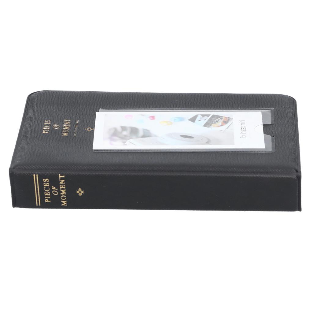 3in 64 Fächer Aufbewahrungskoffer für Fotokarten Mini-Fotoalbum für Fujifilm Instax mini 9Schwarz