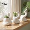 Unique Snake Design Planter White Planter, Decorative Resin Plant Pot, Modern Small Cactus Container for Desk Succulents Cacti Home Office Decor Pot
