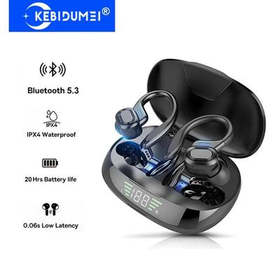 Căști Sport Wireless Bluetooth 5.3 IPX5 Căști In-Ear Carcasă de Încărcare 300mAh Căști cu Cârlige de Ureche Căști 3D HiFi Stereo