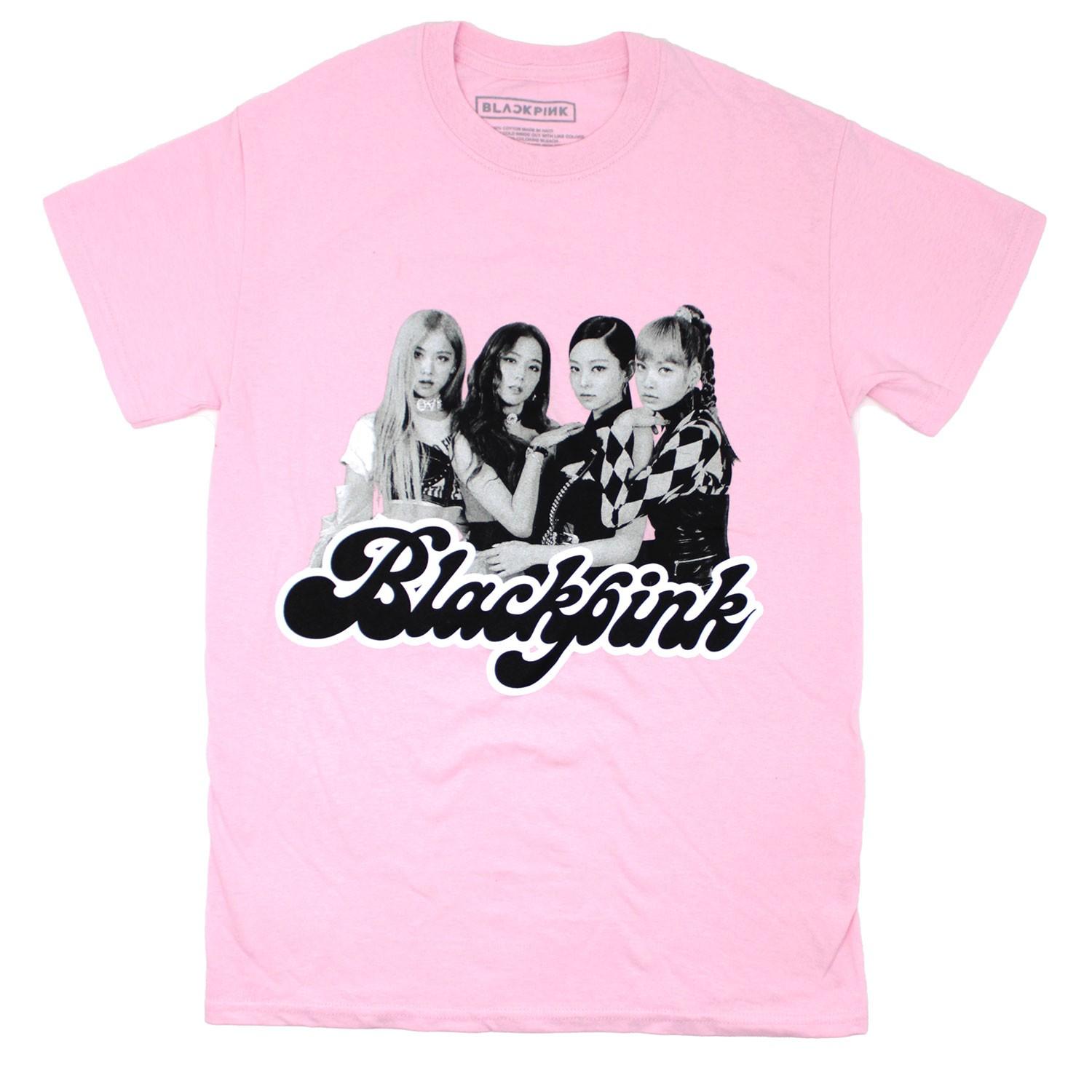 Men s BlackPink Photo Tee T-shirt Small Pink L