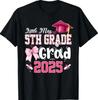Little Miss 5th Grade Graduation Graduate Coquette Bow Kids T-Shirt
