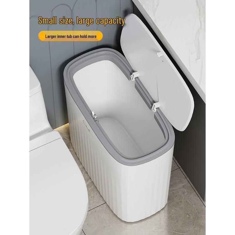 2025 Large Capacity Trash Can with Lid for Bathroom, Kitchen, Living Room