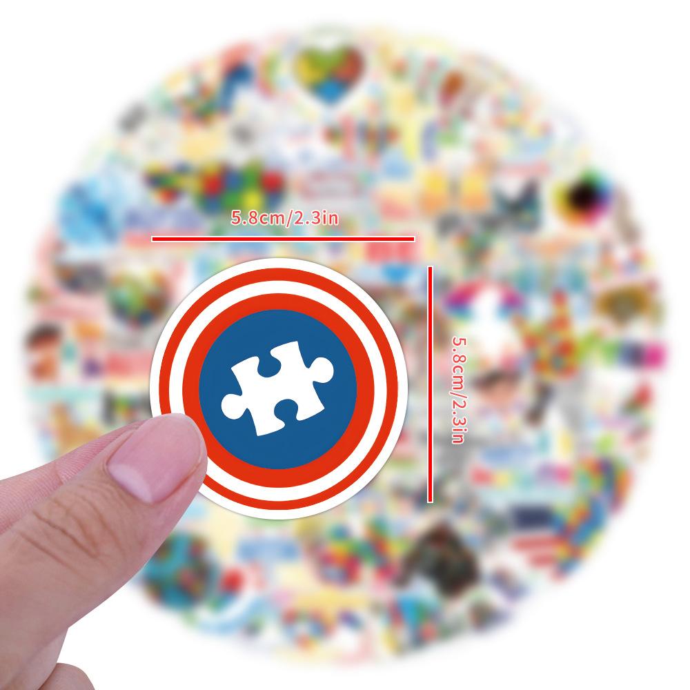 100 Autism Stickers Autism Awareness Suitcase Laptop Waterproof Stickers