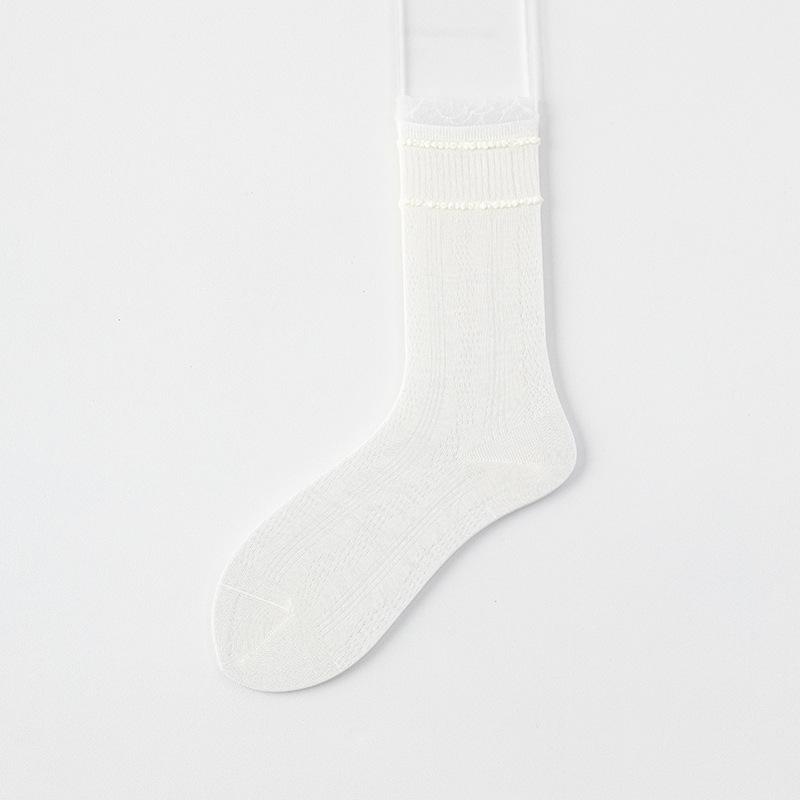 Silk Stockings for Children in Summer Light Style. Long Tube Socks. Odor-resistant, Sweat-absorbent and Breathable.