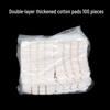 Embroidery Double-Layer Thick Cotton Makeup Remover Pads for Eyebrow Tattoo Cleaning – 100 Pieces