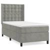 3132885 vidaXL Lit à sommier tapissier et matelas Gris clair 80x200 cm Velours