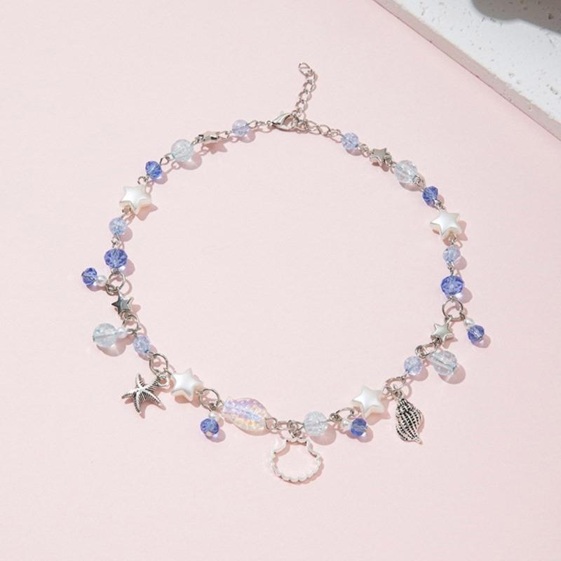 Handmade Crystal Beaded Necklace/Bracelet Stylish Colorful Bead Accessory Fashionable Jewelry for Girls and Women