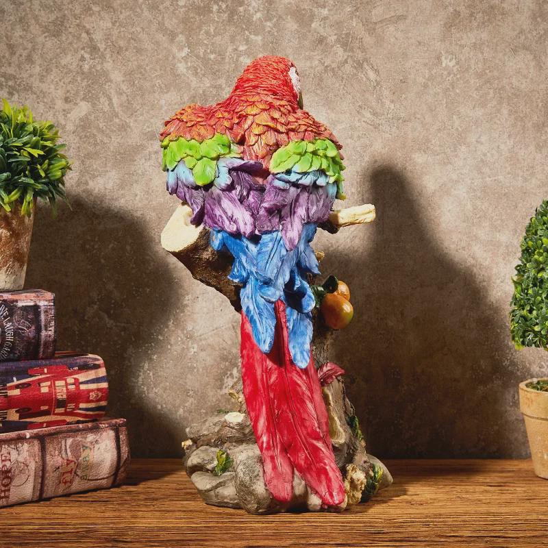 Nordic Pastoral Style Parrot Ornaments - Creative Bird Models for Living Room, Wine Cabinet, TV Stand, and Entryway Decor.