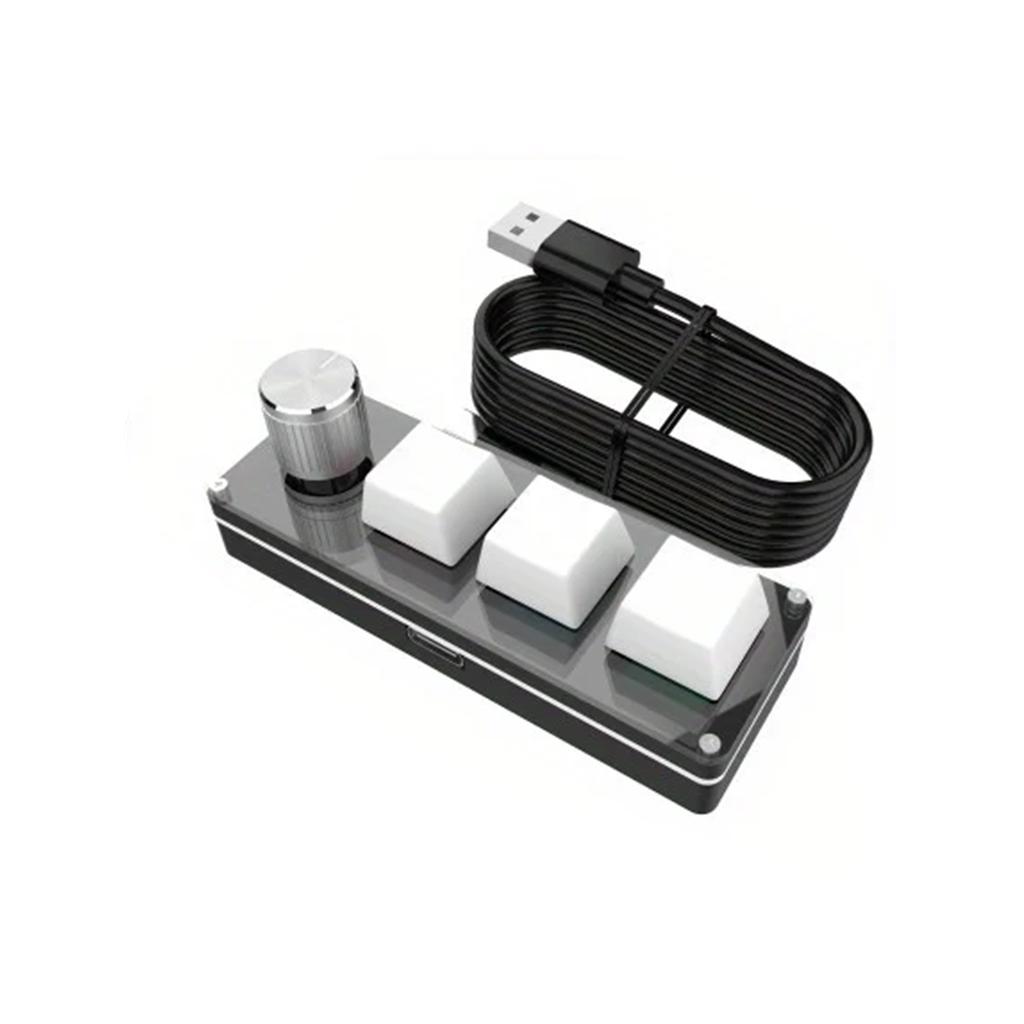 1pc USB Programmierung Makro Benutzerdefinierte Knopf Tastatur RGB 3 Tasten + 1 Knopf / 4 Tasten Kopieren Einfügen mini Taste Gaming Tastatur Mechanisch