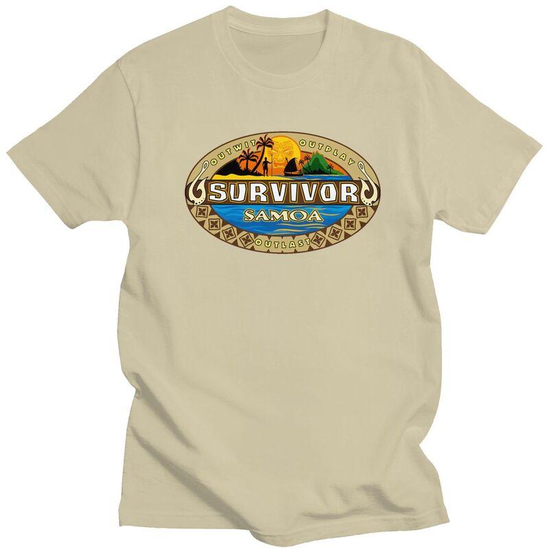 Custom Adventure Game TV Show Survivor Tshirts for Men Short Sleeves Leisure T Shirt Fashion Tshirts Slim Fit Pure Cotton Tee