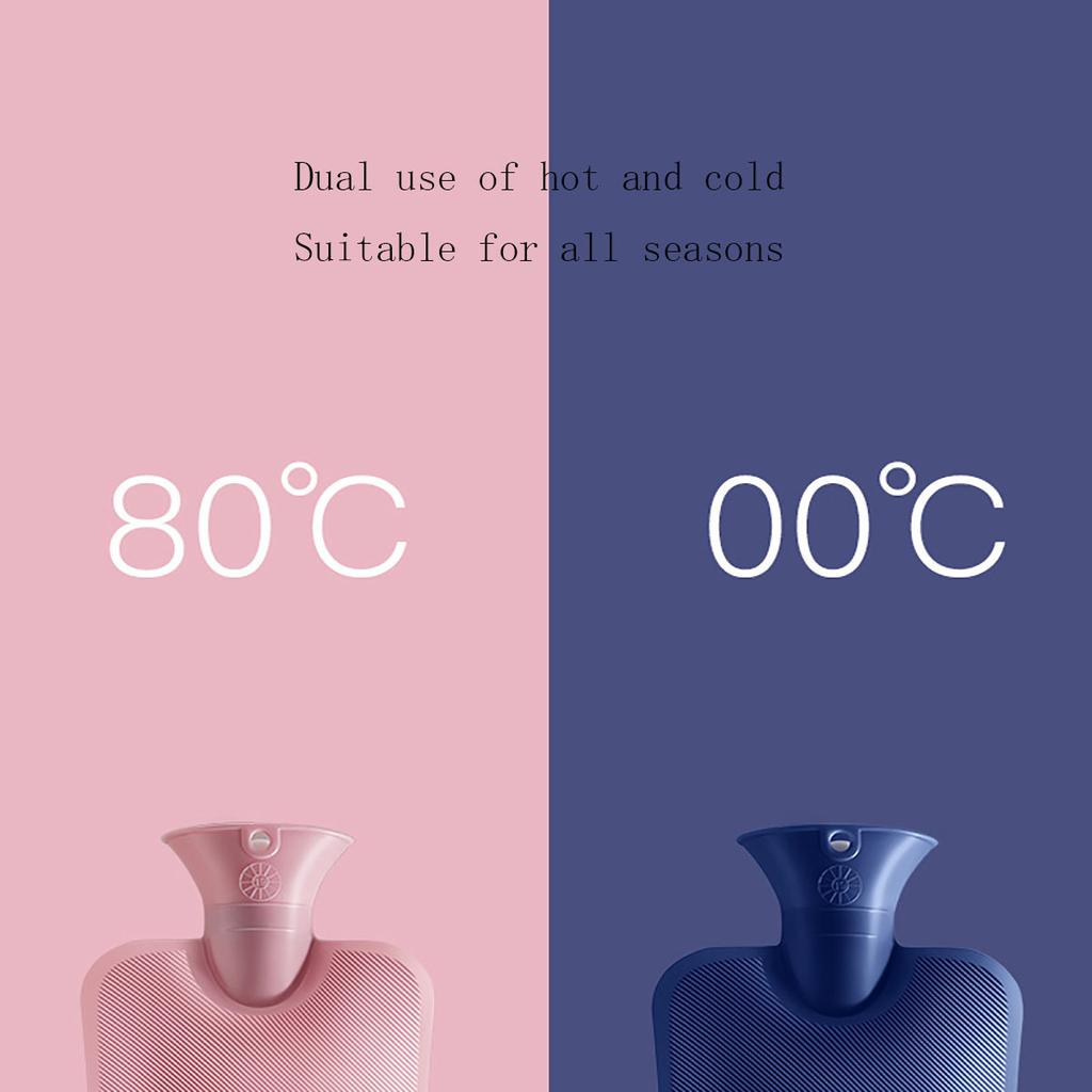 Butelka na gorącą wodę 1000 ml Worek na gorącą wodę do napełniania wodą dla kobiet Ciepły brzuch, dłonie i stopy Utrzymuje ciepło dłoni Worek na gorącą wodę