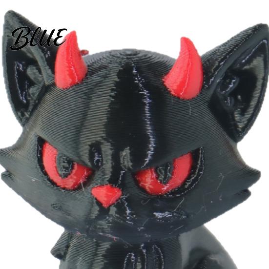 Artistic Black Cat Collectibles 3D Printed Evil Ornament for Car Dashboard Creative Devil Handcrafted Statues Figurine Gothic Desktop Decoration