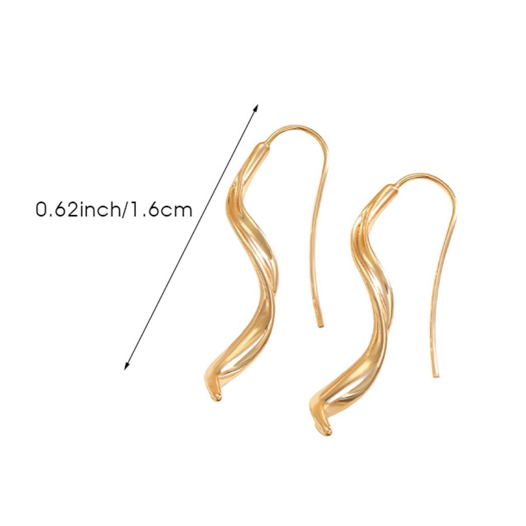 Versatile Temperament Entangled Lines Twisted Leaf Personality Earrings For Women