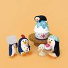 Resin Art Toy With Cute Cat And Penguin Characters For Home Decor