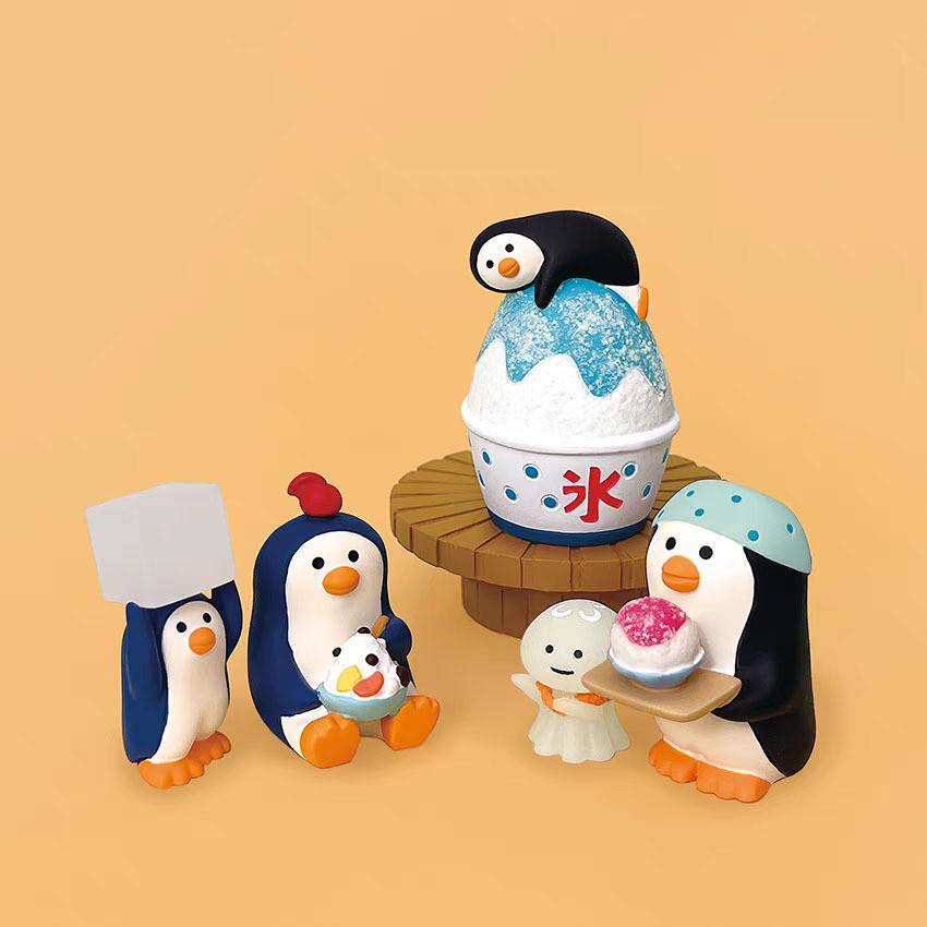 Resin Art Toy With Cute Cat And Penguin Characters For Home Decor