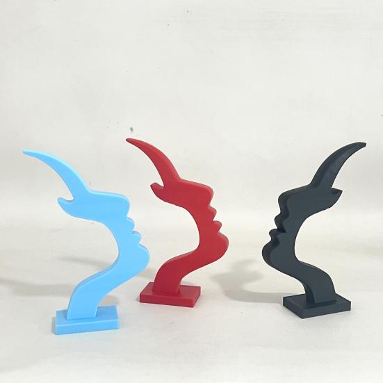 Minimalist Face Eyeglass Holder Desktop Human Side Face Eyeglass Stand Decorative Glasses Stand for Home Office Desk Bedroom Dresser