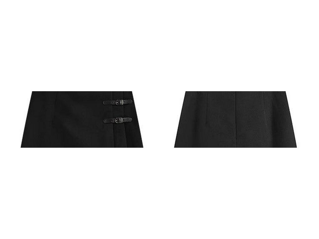 Petite High-Waisted A-Line Black Wool Blend Pleated Skirt for Autumn/Winter