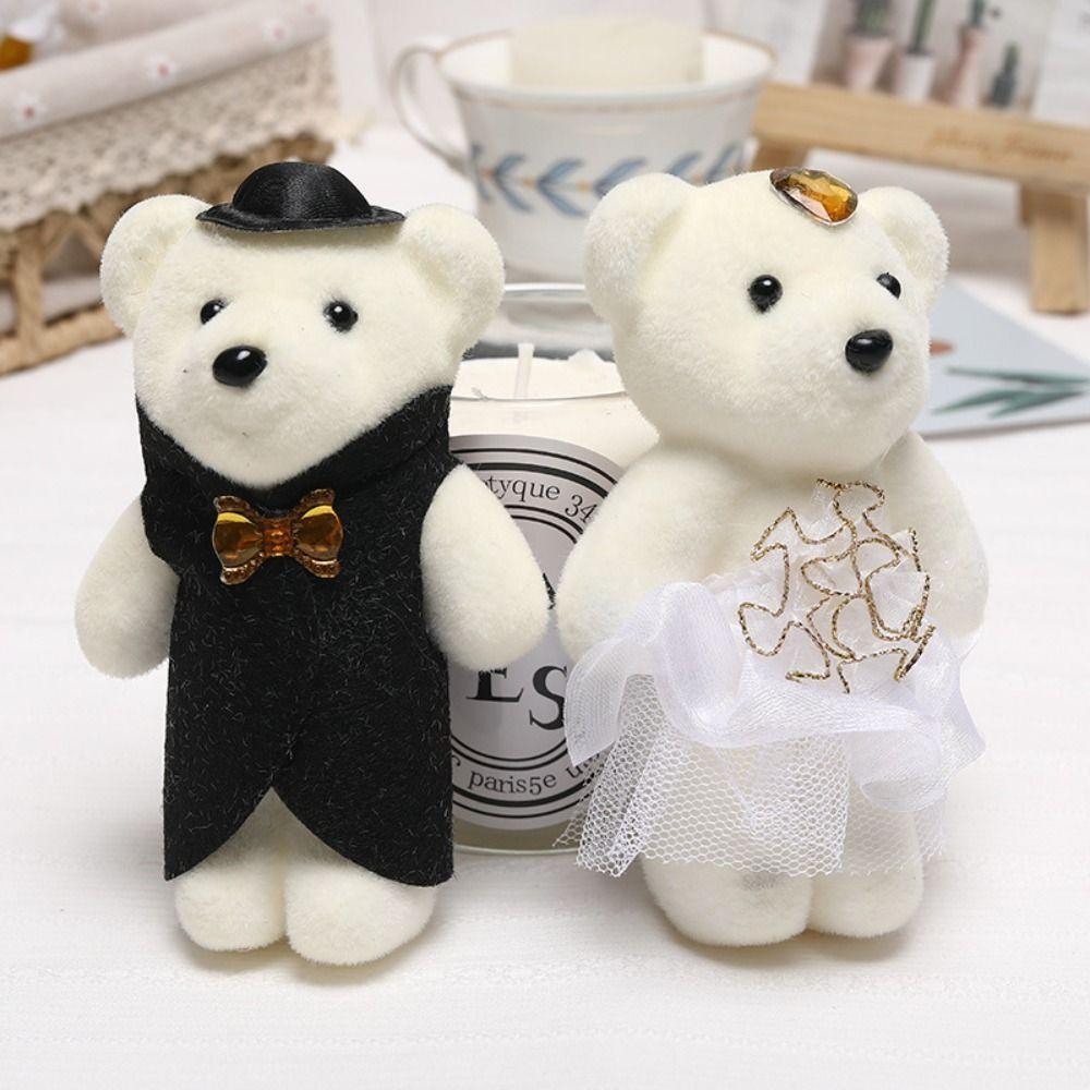 10pcs Foam Bear Bear Plush Foam Toys Couple Bear Cartoon Bouquet Doll Valentine's Day