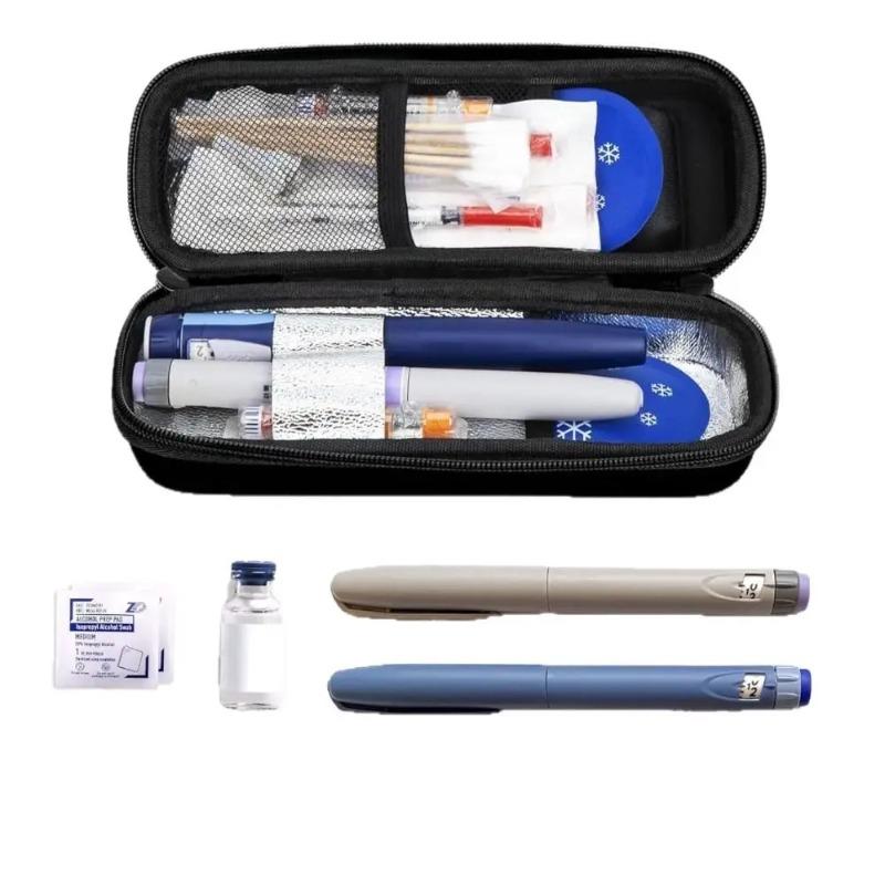 Waterproof Insulin Cooler Travel Case Reusable with Thermometer Display Medicine Insulin Cooling Bag Insulated Portable