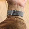 Classic Mesh Watch Polished or Satin Replacement Stainless Steel Easy Change with Spring Bars [WatchGecko] Strap, Finish, 18-22mm. Men's Band.