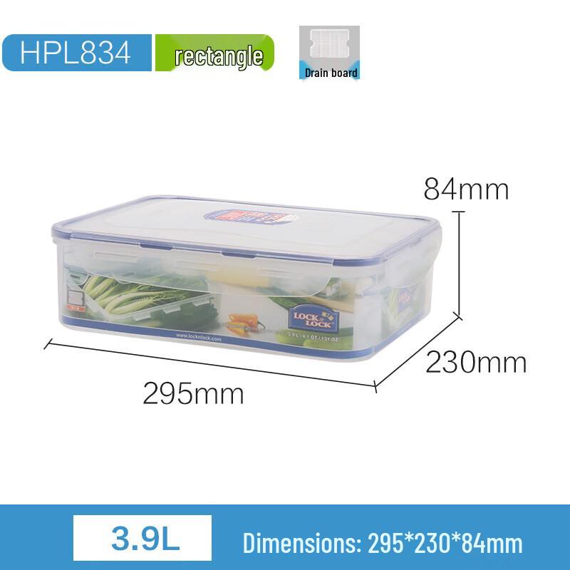 LOCK&LOCK HPL834 Plastic Rectangular Food Storage Container
