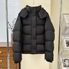 White duck down small down jacket hooded short thickened new loose duck down jacket to keep warm