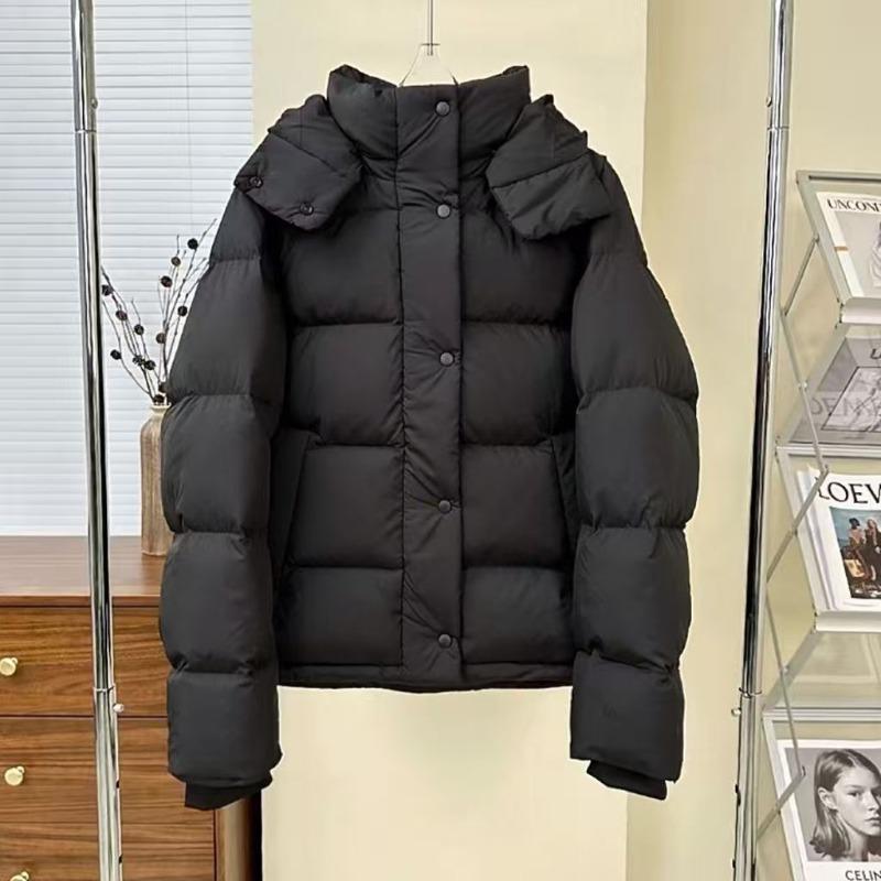 White duck down small down jacket hooded short thickened new loose duck down jacket to keep warm