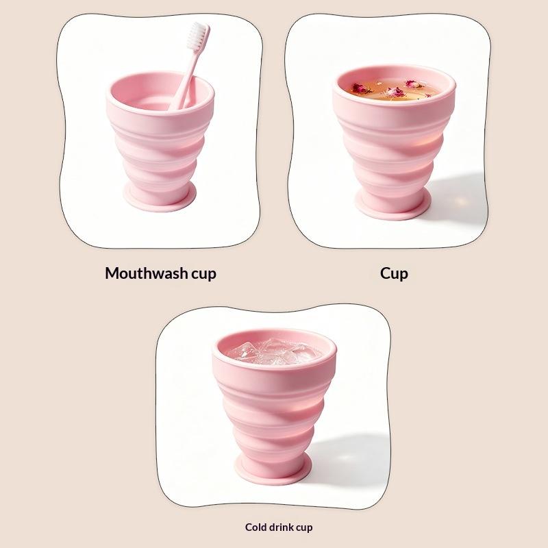 Silicone Foldable Cup Collapsible Telescopic Cute Water Bottle Outdoor Travel Children Cups Teacups Ware Jug Drink Water Cup