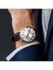 Men's automatic mechanical watch, black round dial, Swiss-made, stylish minimalist men's accessory, men's wristwatch, T122.407.36.033.00