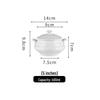 Double-Handled Ceramic Cantonese Stew Pot with Lid - Large Soup Bowl for Household or Hotel Use