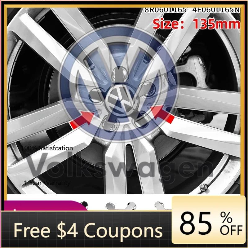 Car Sticker For VW VOLKSWAGEN New 4pcs 135mm Five Claws Car Wheel Center Cap Hub Covers Badge Logo 8R0601165 4F0601165N For Volk Wv5