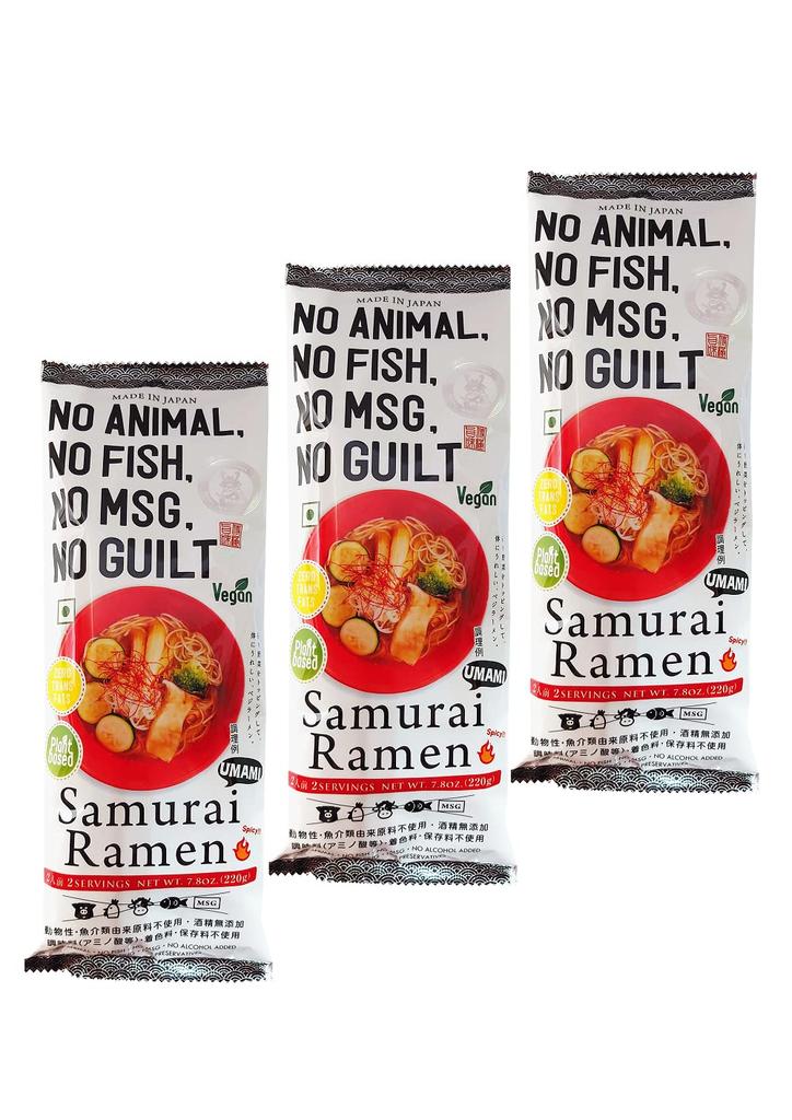 Samurai Ramen UMAMI Instant Ramen Soup 3 Bags Serves 2