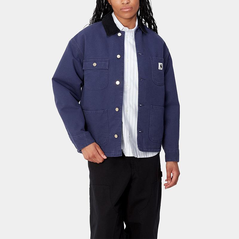 Carhartt WIP Fw24 W Og Michigan Coat Classic Loose Fit Square Label Adjustable Cuffs Long Sleeve Collar Jacket Women Jackets I032235-2CR-02