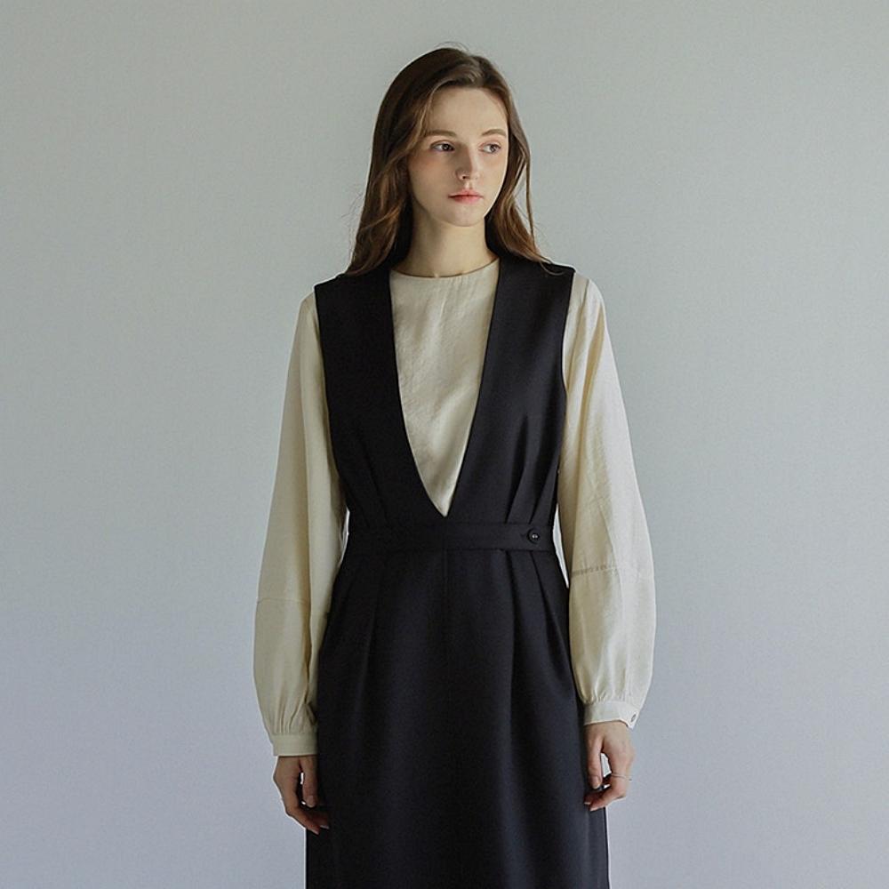 KELLY DONAHUE V-Neck Layered Dress