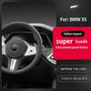 Italy Super Suede Cover For BMW X5 X6 G05 G06 G07 Car Speedometer Dashboard Trim Frame Flannel Decoration Internal Accessories